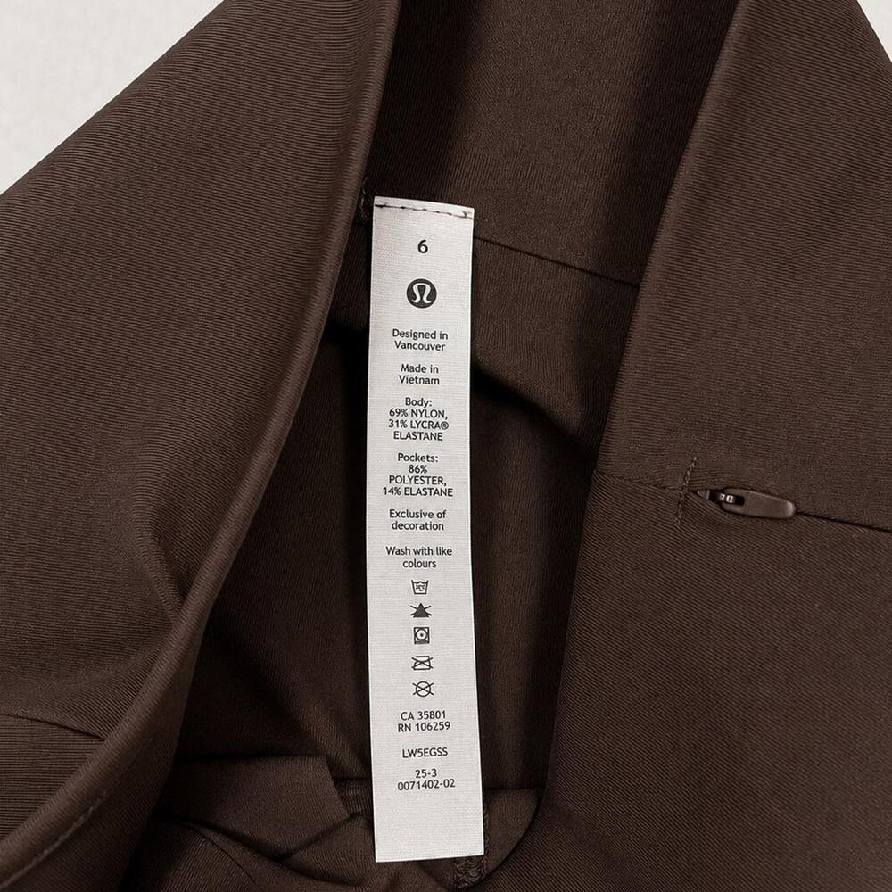Lululemon Espresso Brown Groove Flared Yoga Pants Size 6 32" - Picture 2 of 6